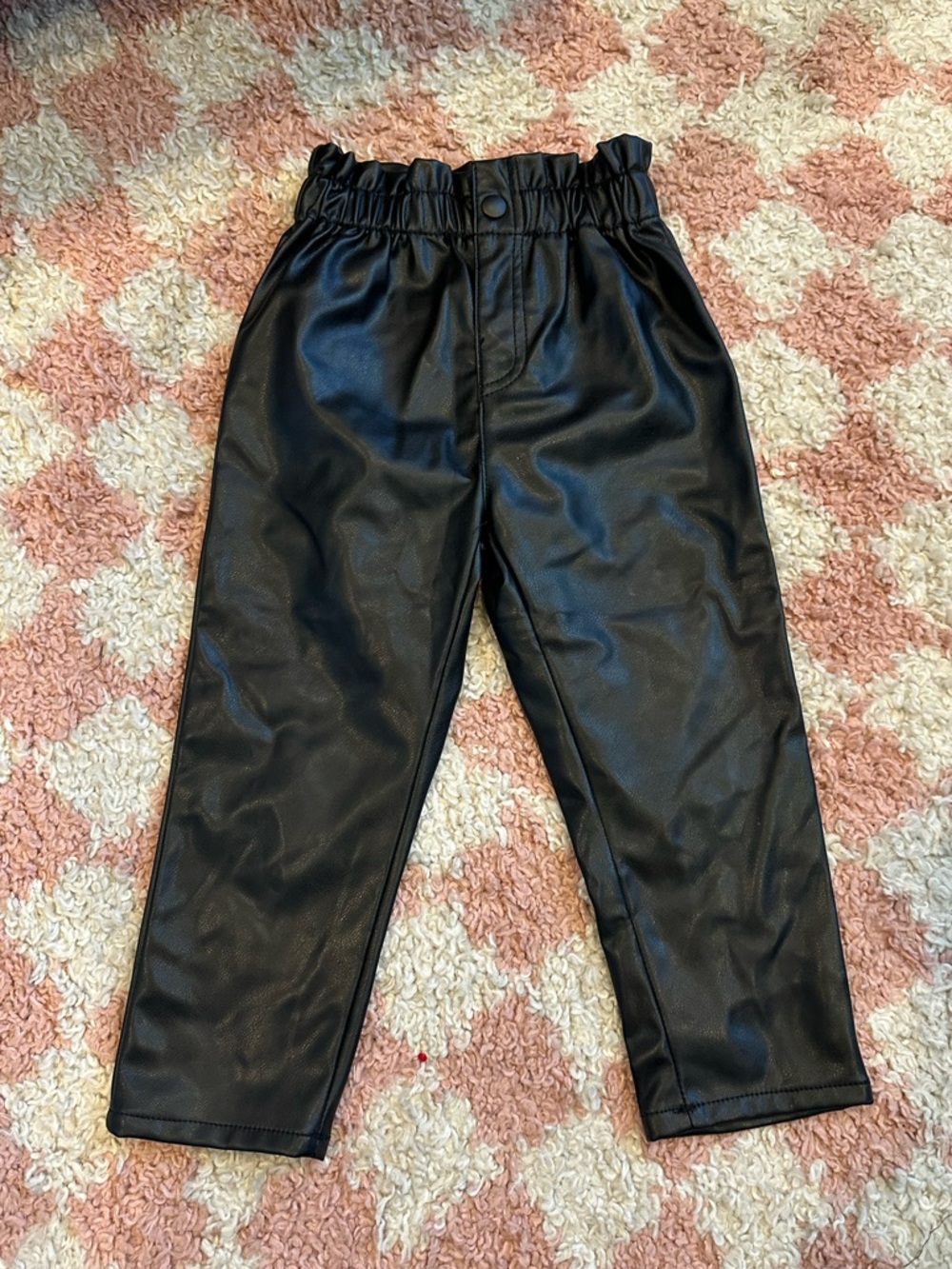 Zara Little Girl Faux Leather Paper Bag Pants